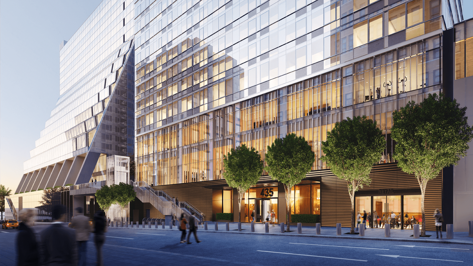 Modern apartment building exterior